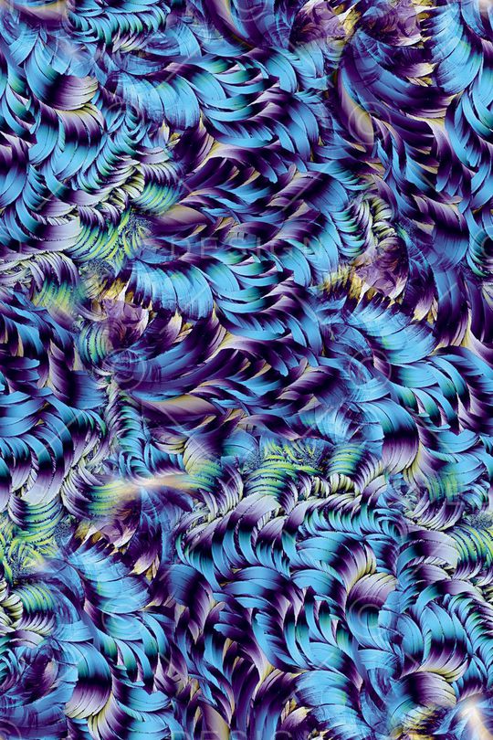 渐变 羽毛 华丽 肌理 数码 服装印花华亿平台图片