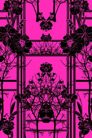 E-花卉几何/Flowers印花华亿平台图片