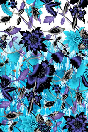 花卉印花华亿平台图片