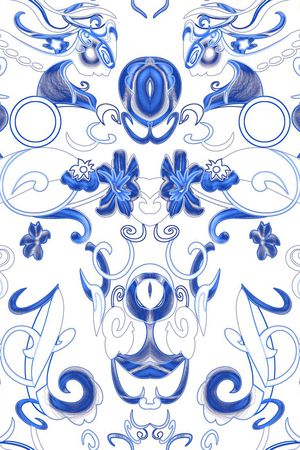 青花印花华亿平台图片