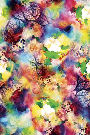 花卉印花华亿平台图片