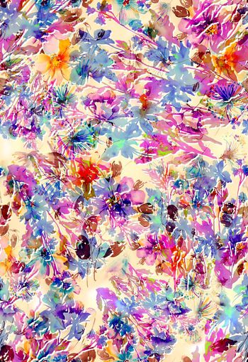 261854-水彩水墨效果花卉花朵