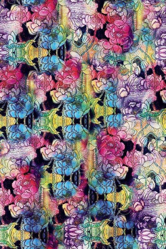 花卉印花华亿平台图片