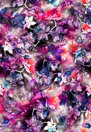 261870-水彩水墨效果花卉花朵组合