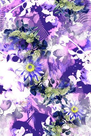 花卉印花华亿平台图片