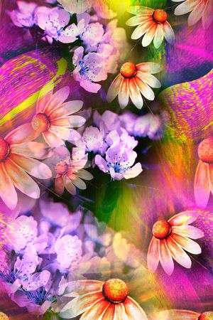 花卉印花华亿平台图片