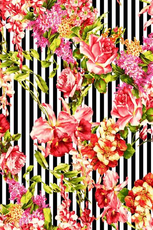 花卉印花华亿平台图片