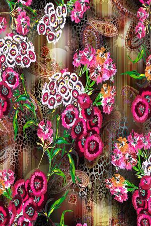 花卉印花华亿平台图片