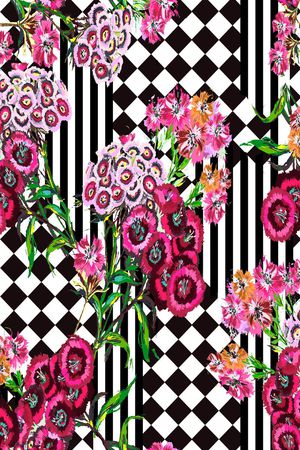 花卉印花华亿平台图片