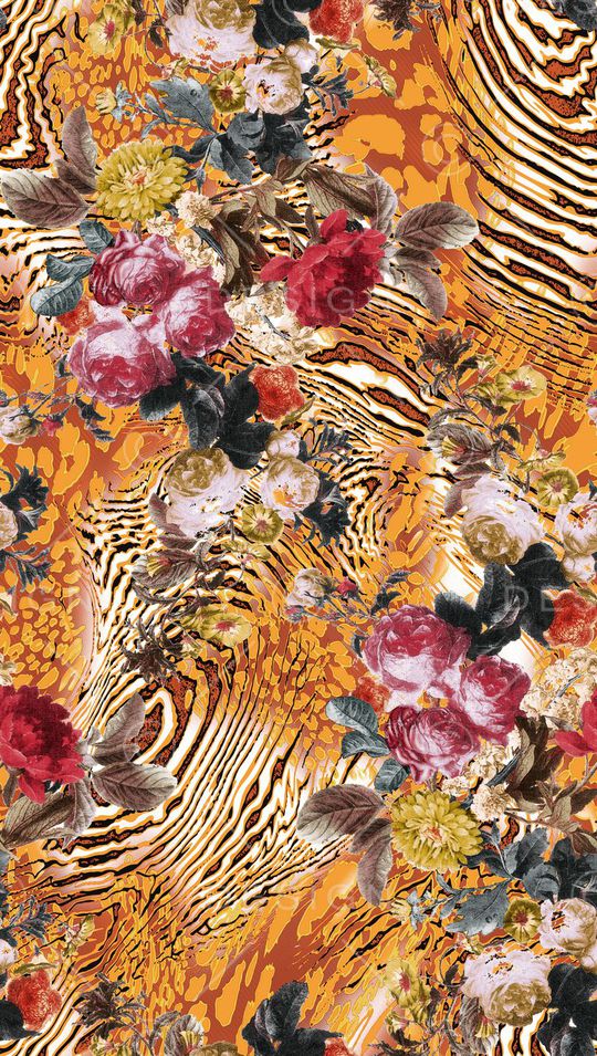 花卉印花华亿平台图片