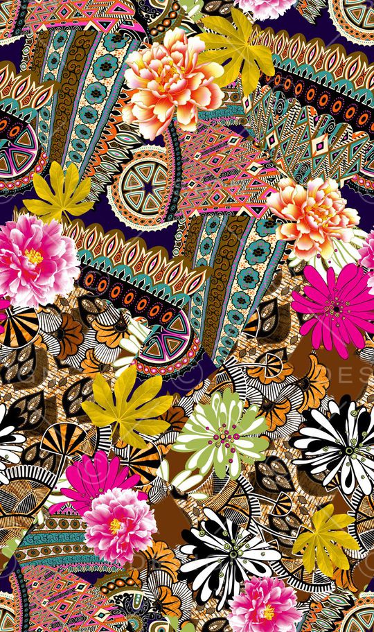 花卉印花华亿平台图片