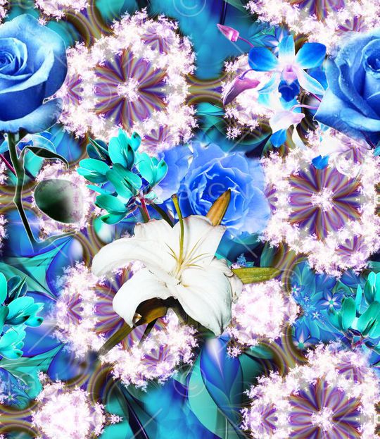 花卉印花华亿平台图片