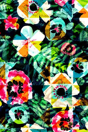 花卉印花华亿平台图片