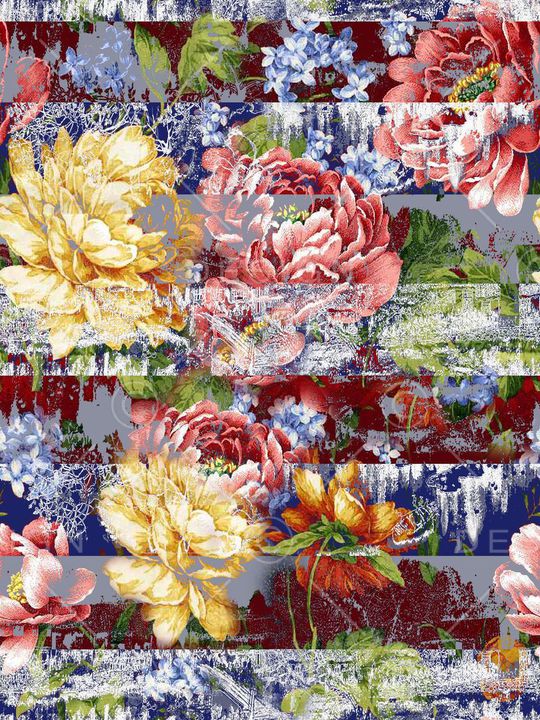 花卉印花华亿平台图片