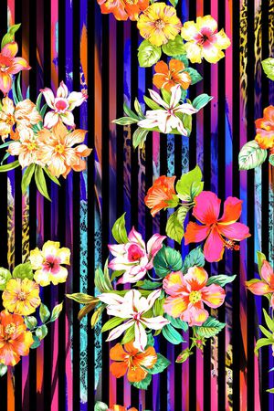 花卉印花华亿平台图片