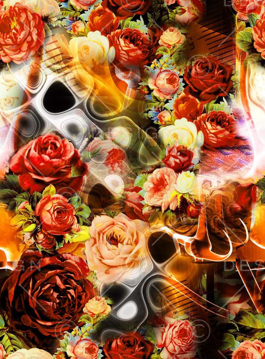 花卉印花华亿平台图片