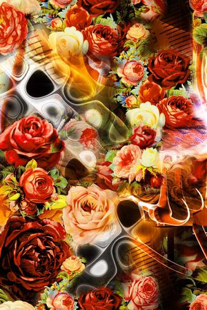 花卉印花华亿平台图片