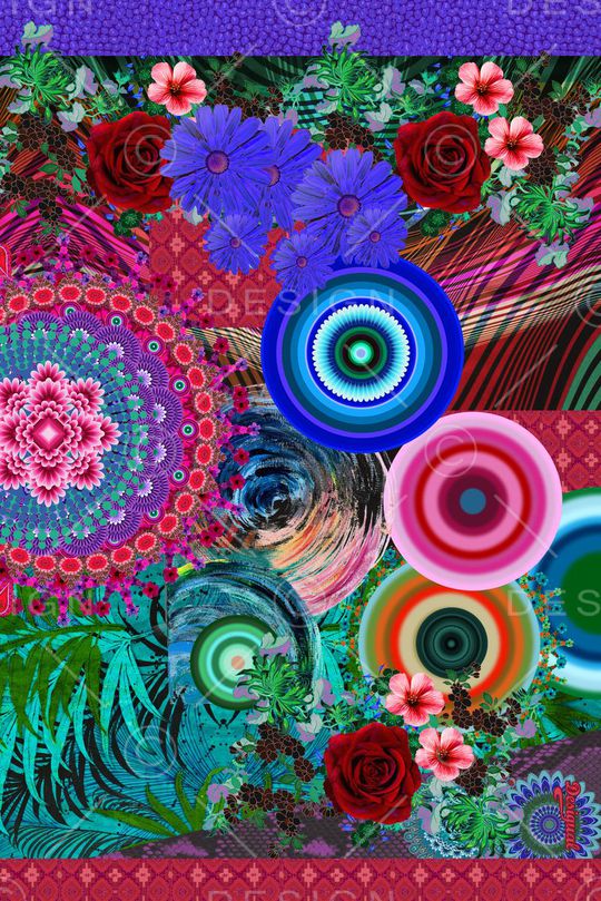 花卉印花华亿平台图片