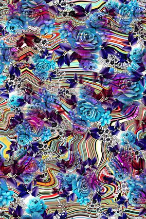 花卉印花华亿平台图片