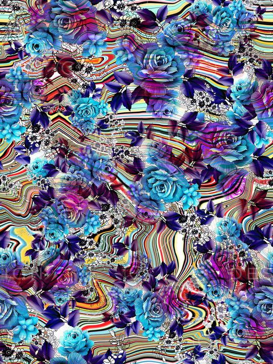 花卉印花华亿平台图片