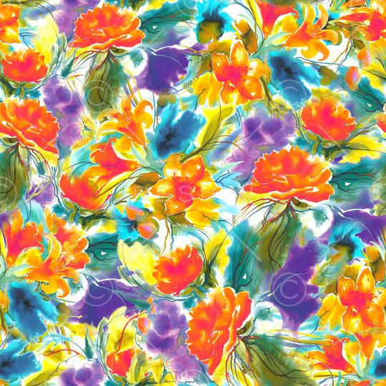 花卉印花华亿平台图片