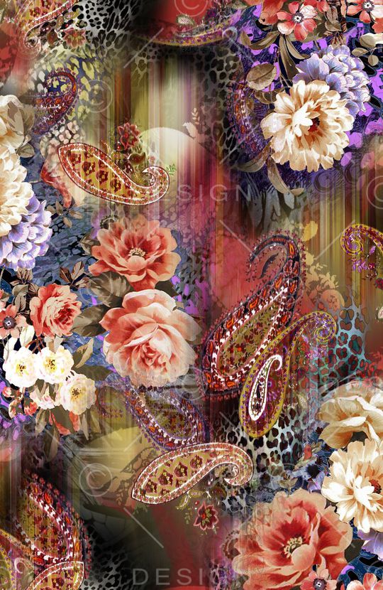 花卉印花华亿平台图片