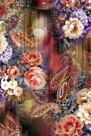 花卉印花华亿平台图片