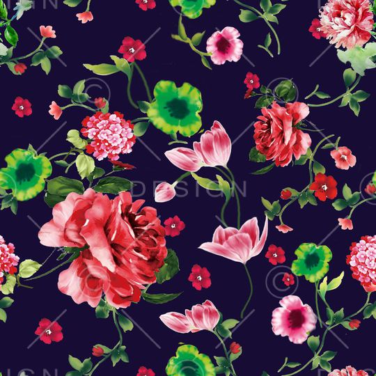 花卉印花华亿平台图片