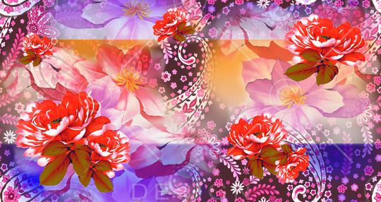 花卉印花华亿平台图片