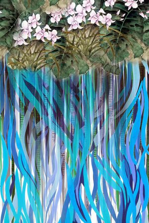 花卉印花华亿平台图片