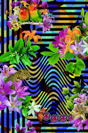 花卉印花华亿平台图片