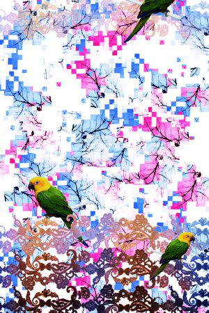 蕾丝印花华亿平台图片