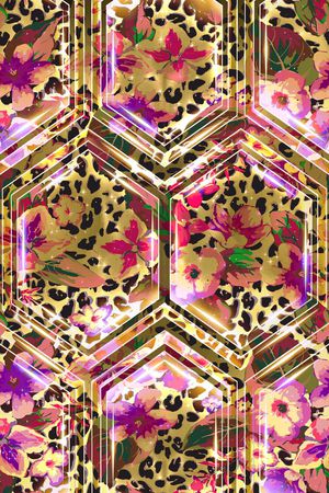 动物纹印花华亿平台图片