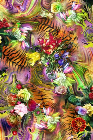 花卉印花华亿平台图片