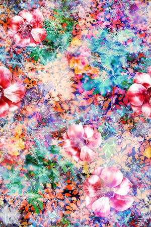 花卉印花华亿平台图片