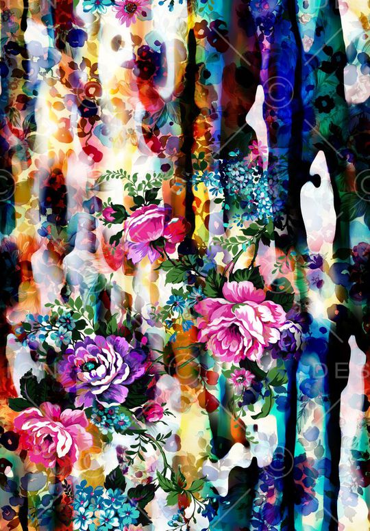 花卉印花华亿平台图片