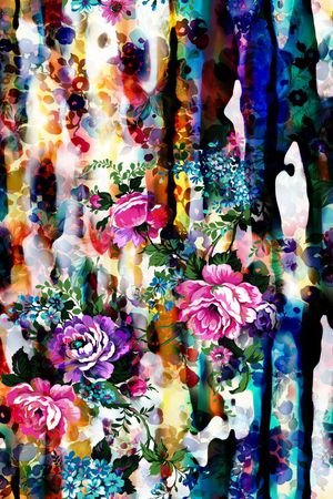 花卉印花华亿平台图片