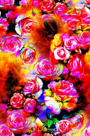 花卉印花华亿平台图片