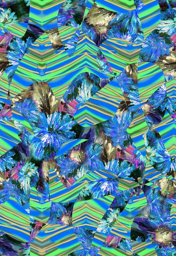 262742-线条条纹油画花卉花朵拼接组合