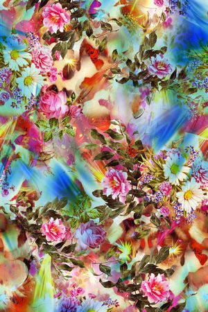 花卉印花华亿平台图片