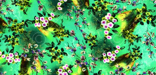 花卉印花华亿平台图片