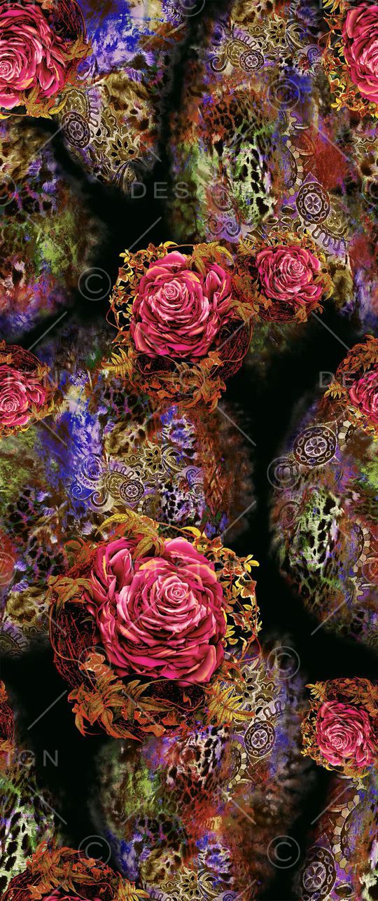 花卉印花华亿平台图片