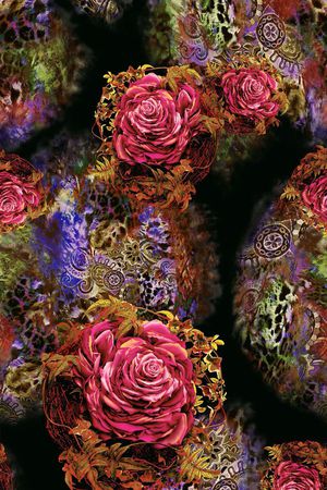 花卉印花华亿平台图片