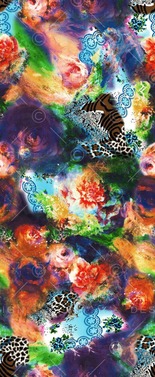 花卉印花华亿平台图片