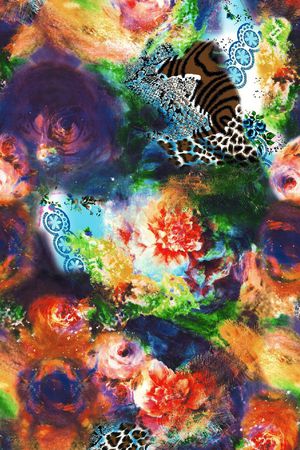 花卉印花华亿平台图片