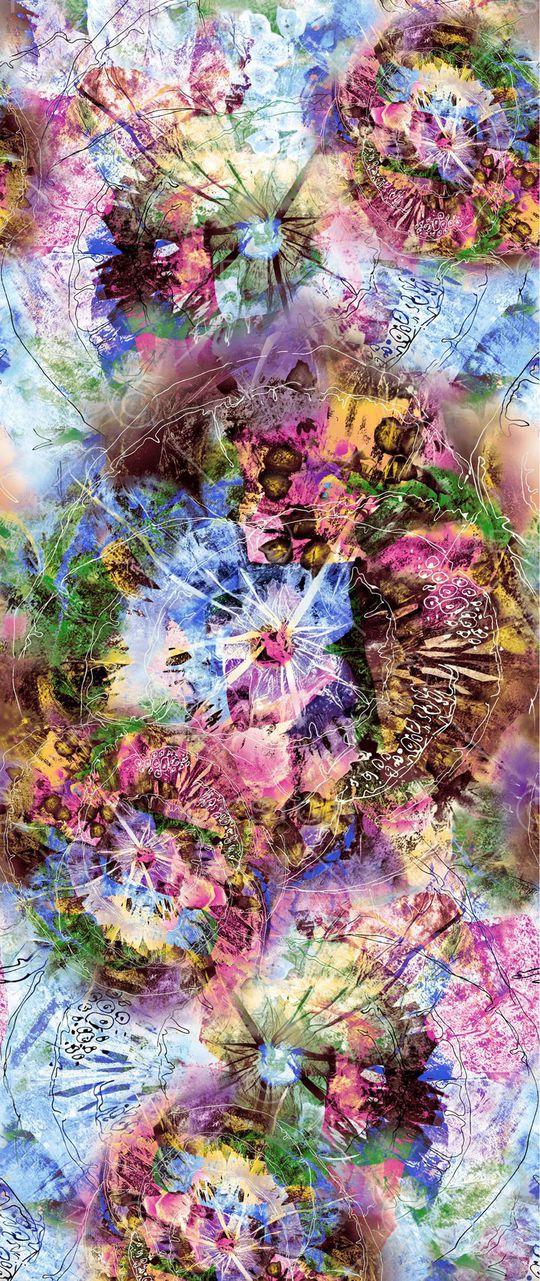 花卉印花华亿平台图片