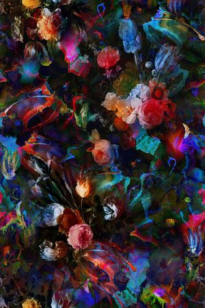 花卉印花华亿平台图片