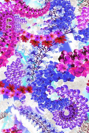 花卉印花华亿平台图片