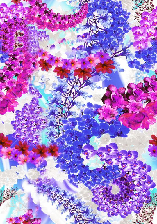 花卉印花华亿平台图片