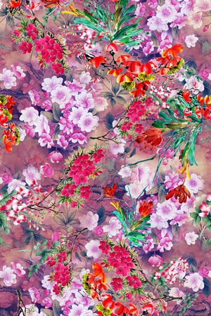 花卉印花华亿平台图片